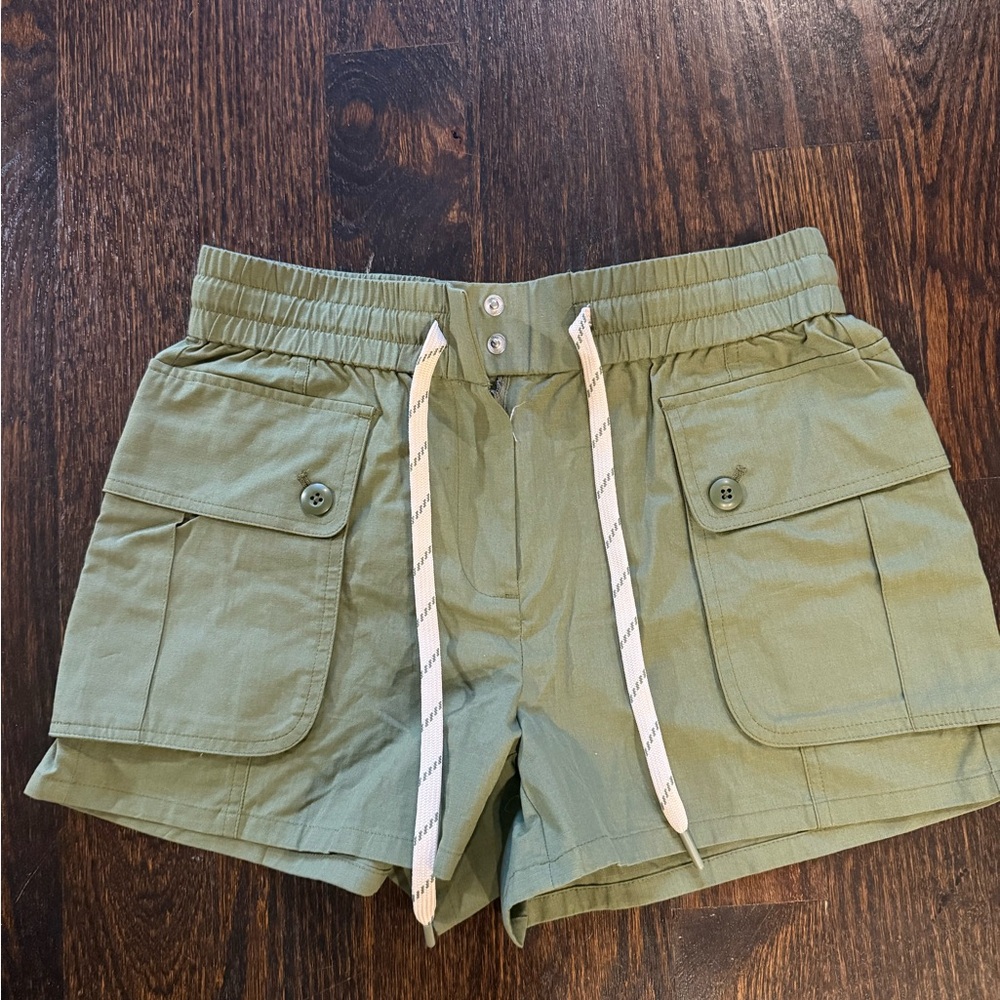 Olive Green Drawstring Shorts
